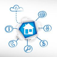 House and sketch diagrams Doodle vector illustration