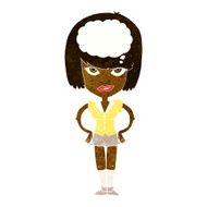 cartoon woman thinking N67