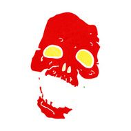cartoon scary skull N40
