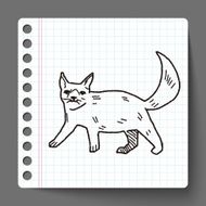 cat doodle drawing N135
