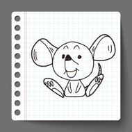 Chinese Zodiac mouse doodle drawing N5
