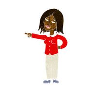 cartoon woman pointing N326