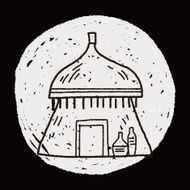 African house doodle N5