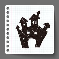 halloween castle doodle N7