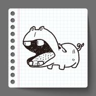 hippo doodle N11
