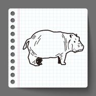 hippo doodle N12
