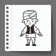 indian people doodle N6