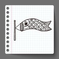 Japanese kite doodle N6
