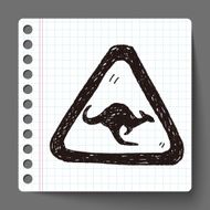 Kangaroo sign doodle N5