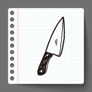 Kitchen knife doodle N14