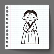Korea woman doodle N6