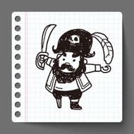 pirate captain doodle N14