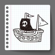 Pirate Ship doodle N18
