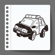 Police Car Doodle N12
