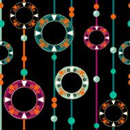 Colored circles seamless pattern retro background N2