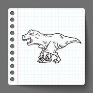 Tyrannosaurus dinosaur doodle N6