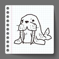 walrus doodle N6