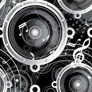 Musical grunge background