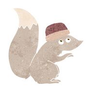 cartoon squirrel wearing hat N2