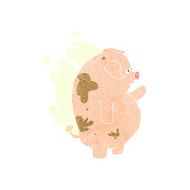 cartoon fat smelly pig N4