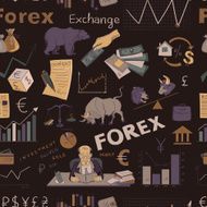 Colored finance forex hand drawing pattern N2