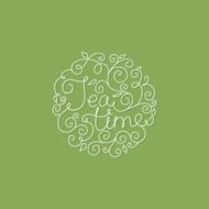 vector tea time logo