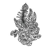 Vector Collection of Hand Drawn Flowers N2