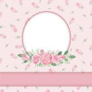 Vintage floral invitation card Watercolor rose bouquet ornament