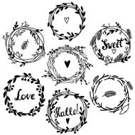 Retro flower wreath