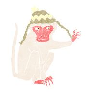 cartoon monkey wearing hat N8