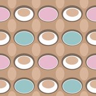 Colored circles seamless pattern with retro colors background