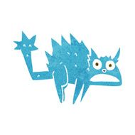 cartoon frightened cat N36