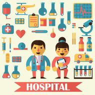 icons and characters on the medical theme N8