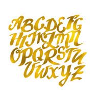 Gold Hand drawn Alphabet Pattern Vector Eps10 illustration dood N2