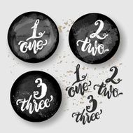 Chalkboard frames with alphabet numbers hand-drawn doodle sketc