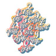 Alphabet numbers hand-drawn doodle sketch Vector Eps10 illustr