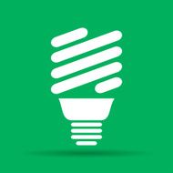 Vector energy saving fluorescent light bulb icon N7