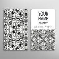 Business card decorative ornamental invitation collection Hand drawn Islam Arabic N4