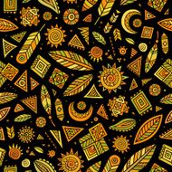 Tribal native ethnic seamless pattern N8