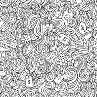 hand drawn sale shopping seamless pattern