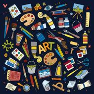 Art and craft vector symbols objects N5