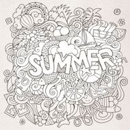 Doodles abstract decorative summer background N7
