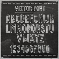 Hand drawn font Vector chalkboard alphabet