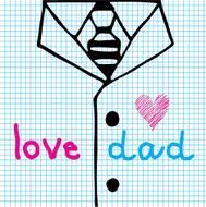 love dad necktie with suit