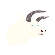 cartoon angry bull head N16