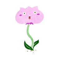 cartoon shocked flower N14