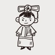 Chinese woman doodle N18