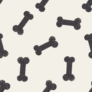 doodle dog food bone seamless pattern background N4