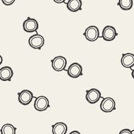 doodle eye glasses seamless pattern background N2