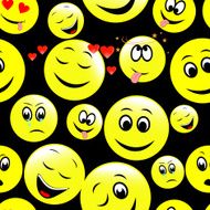 Seamless background of colorful smiley faces